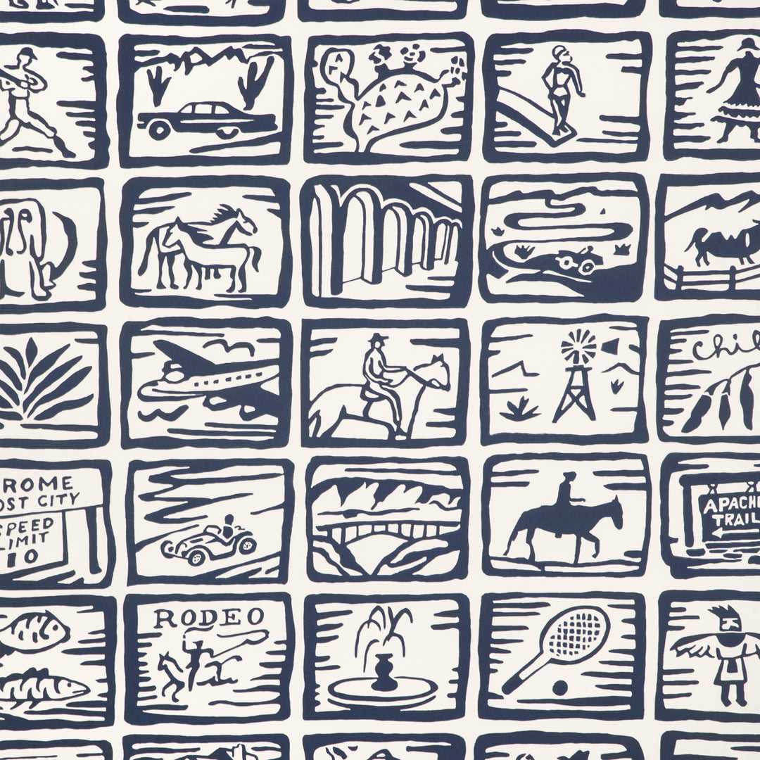 Arizona Sketchbook Wp - Blue W4257.50.0 by Kravet Couture Designer Wallcovering