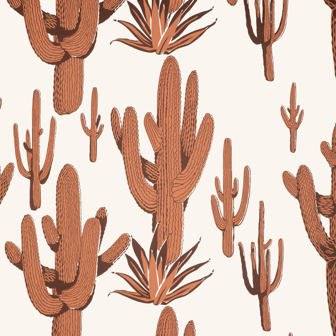 Cacti Land Wp - Clay W4260.124.0 by Kravet Couture Designer Wallcovering