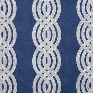 Braid Embroidery Navy W710802 by Thibaut Designer Fabric