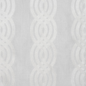 Braid Embroidery Grey W710803 by Thibaut Designer Fabric