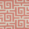Tulum Applique Coral on Natural W713223 by Thibaut Designer Fabric
