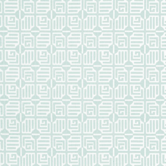 Labyrinth Velvet Mist W713646 by Thibaut Fabric Thibaut Fabric Labyrinth Velvet Mist W713646Fabric Grand Palace Fabric Book 100% Cotton INDIA </p><p>Repeat: V: - 54 - Fabric Carolina -