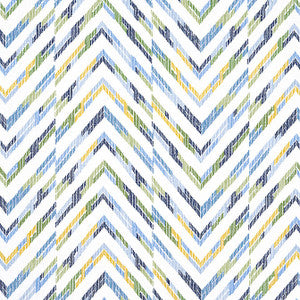 Hamilton Embroidery Blue and Yellow W714345 by Thibaut Designer Fabric