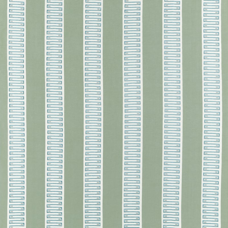 RARITAN LINE EMBROIDERY Sage W714629 by Thibaut Designer Fabric