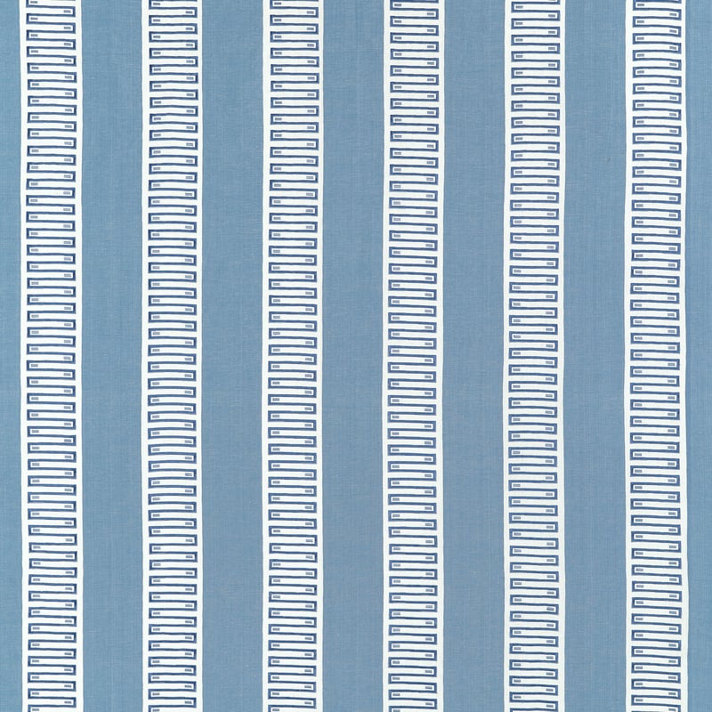 RARITAN LINE EMBROIDERY Blue W714631 by Thibaut Designer Fabric