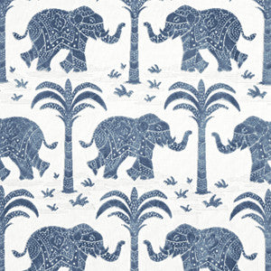 Elephant Velvet Navy W716200 by Thibaut Designer Fabric