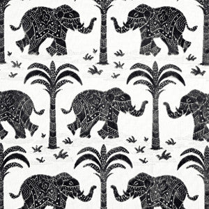 Elephant Velvet Black W716202 by Thibaut Designer Fabric