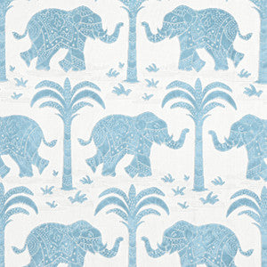Elephant Velvet French Blue W716204 by Thibaut Designer Fabric