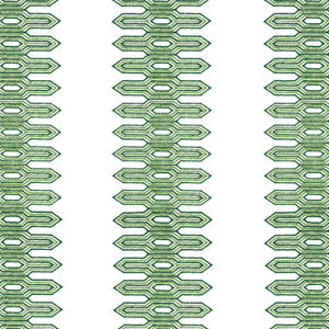 Nola Stripe Embroidery Green W720808 by Thibaut Designer Fabric