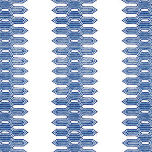 Nola Stripe Embroidery Navy W720810 by Thibaut Designer Fabric