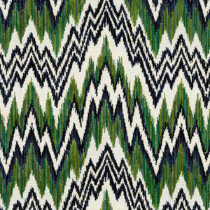 Rhythm Velvet Emerald and Navy W72817 by Thibaut Designer Fabric