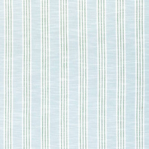 Southport Stripe Seafoam and Kelly Green W73485 by Thibaut Designer Fabric
