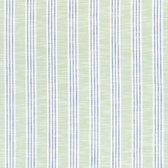 Southport Stripe Green Apple and Royal W73486 by Thibaut Fabric Thibaut Fabric Southport Stripe Green Apple and Royal W73486Fabric Landmark 95% Polyester, 5% Olefin (UV) U.S.A. </p><p>Repeat: V: 3.5 54 - Fabric Carolina -