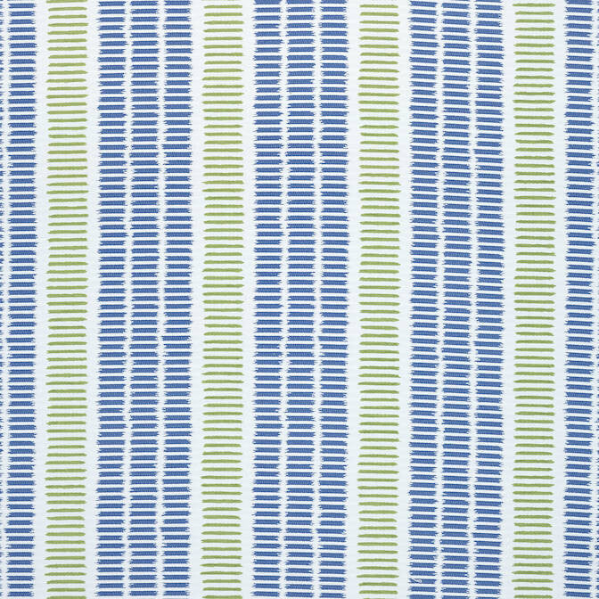 Topsail Stripe Royal and Green Apple W73516 by Thibaut Fabric Thibaut Fabric Topsail Stripe Royal and Green Apple W73516Fabric Landmark 100% Polyester (UV) U.S.A. </p><p>Repeat: V: 8.5 54 - Fabric Carolina -