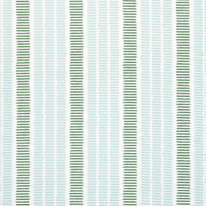 Topsail Stripe Seafoam and Kelly Green W73517 by Thibaut Designer Fabric