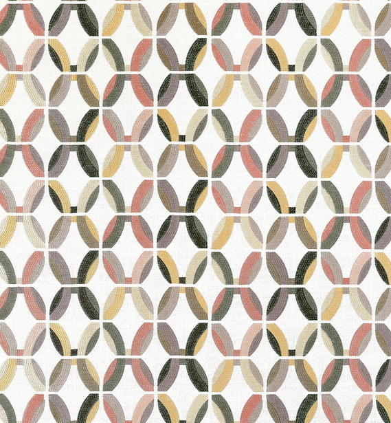 Passageway Embroidery Apricot and Ginger W745002 by Thibaut Designer Fabric
