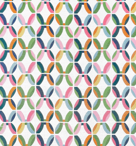 Passageway Embroidery Brights W745003 by Thibaut Designer Fabric