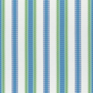 Samba Stripe Royal Blue and Green W74670 by Thibaut Designer Fabric