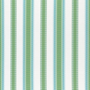 Samba Stripe Kelly Green and Pool W74672 by Thibaut Designer Fabric