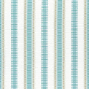Samba Stripe Pool and Sand W74673 by Thibaut Designer Fabric