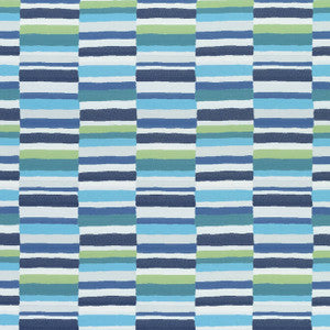 Carnivale Blue and Green W74686 by Thibaut Designer Fabric