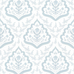 W7842 Floral Paisley 1 Moonstone by Aoc Designer Wallcovering