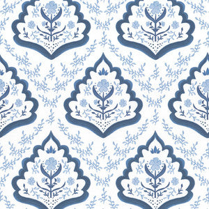 W7842 Floral Paisley 2 Harbor by Aoc Designer Wallcovering