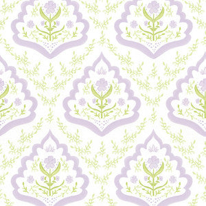 W7842 Floral Paisley 4 Lilac by Aoc Designer Wallcovering