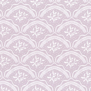 W7845 Vine Scallop 3 Lilac by Aoc Designer Wallcovering