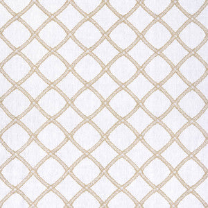Majuli Embroidery Beige on White W788705 by Thibaut Designer Fabric