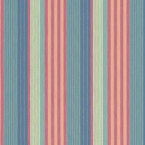 Esprit Stripe Cornflower and Peony W81700  by Thibaut Designer Fabric