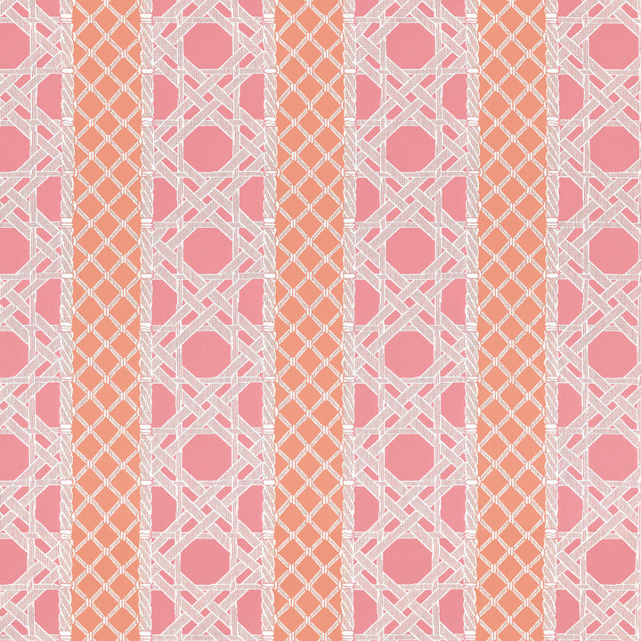 Trelliage Peony and Coral W81771  by Thibaut Fabric Thibaut Fabric Trelliage Peony and Coral W81771 Fabric SOLEIL U.S.A </p><p>Repeat: H: 14.25 in (36.20 cm), V: 14.5 (36.83 cm) 54 in  (137.16 cm) - Fabric Carolina -