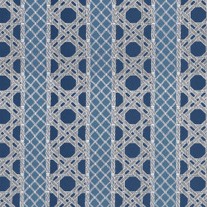Trelliage Navy and Cadet W81775  by Thibaut Designer Fabric