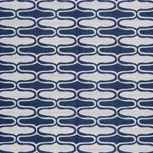 Saraband Navy W8527 by Thibaut Designer Fabric