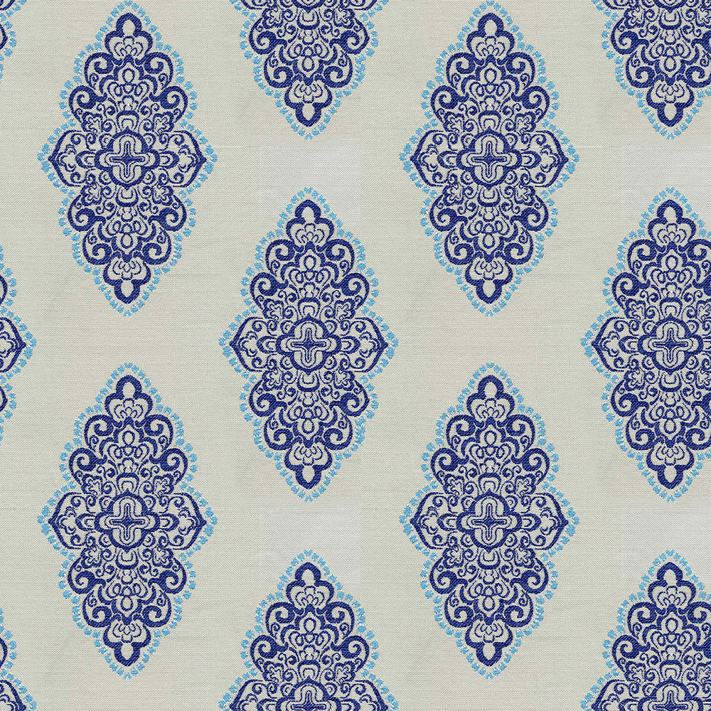 Sherlock 305 Azure by ABBEYSHEA Designer Fabric N/A 100% Polyester China 100,000 Double Rubs </p><p>Repeat: Horizontal: and Vertical: 57" (144 cm) - Swanky Fabrics -