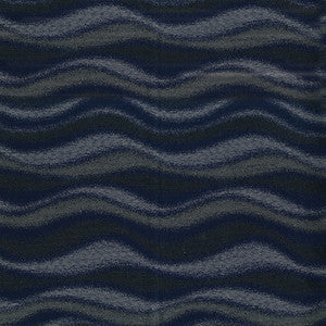 Waves 3009 Midnight Blue by Crypton Designer Fabric