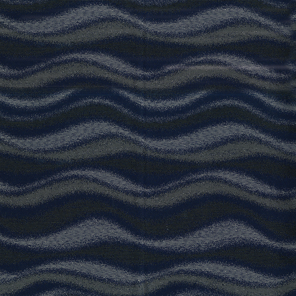 Waves 3009 Midnight Blue by Crypton Designer Fabric 76% Polyester, 16% Recycled Post Industrial Polyester, 8% Recycled Post Consumer Polyester US 100,000 Double Rubs (Wyzenbeek) </p><p>Repeat: Horizontal: 13.3" (33.8 cm) Up the Roll and Vertical: 7.9" (20.0 cm) Across the Roll 55" (140 cm) - Swanky Fabrics -