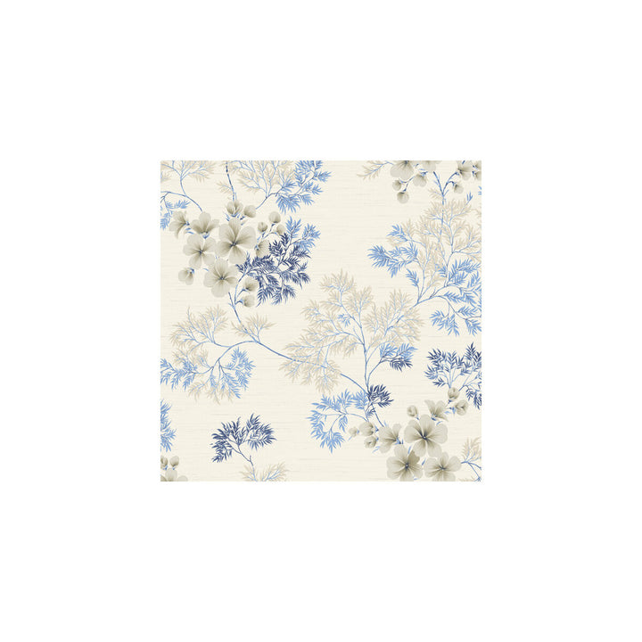 Flora Indigo by Winfield Thybony Designer Wallcovering WINFIELD THYBONY BARCLAY LIVING IN STYLE United States Horizontal: and Vertical: 23.62 20.5 - Swanky Fabrics -