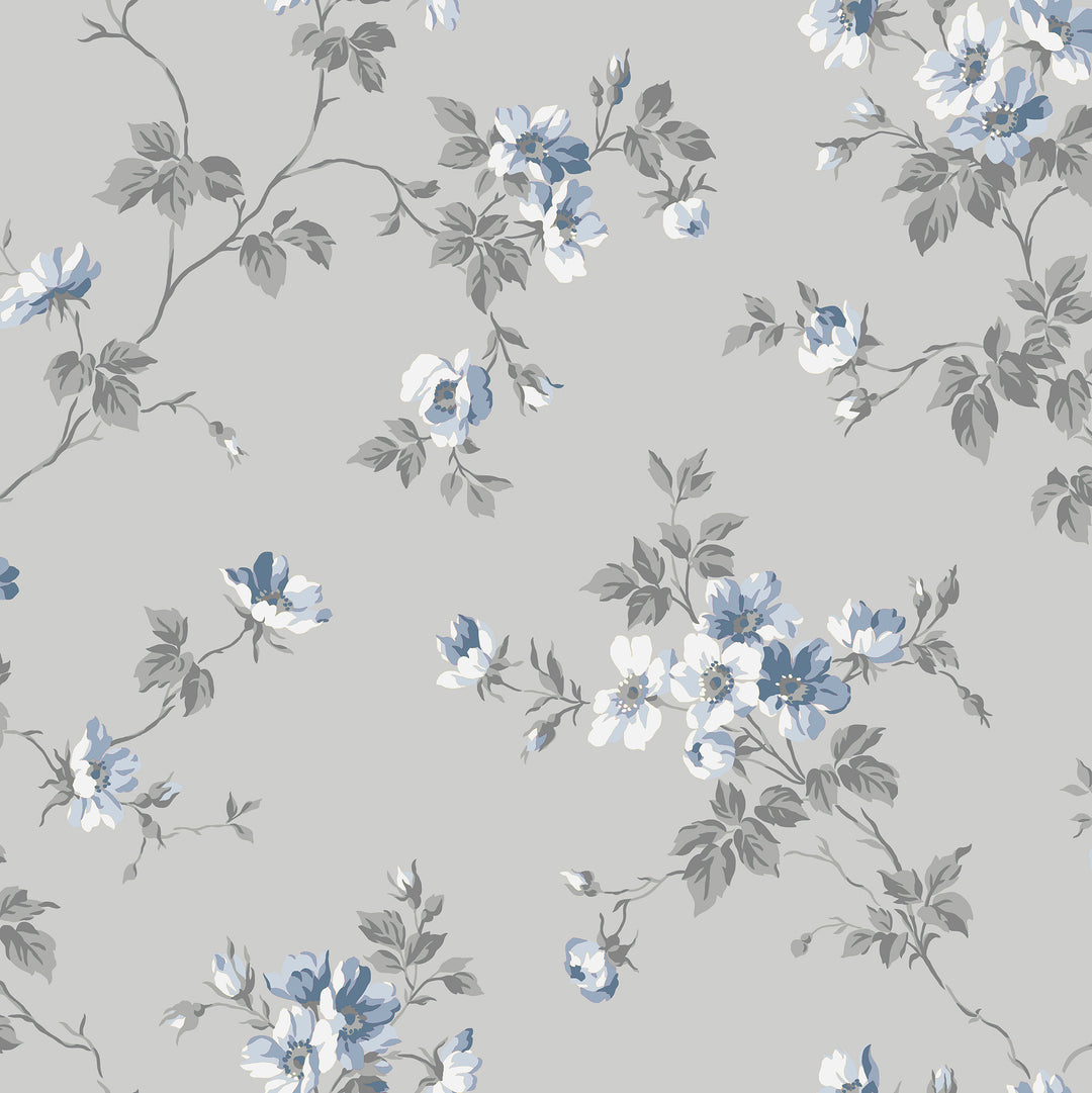 Charlotta - Cornwall Blue WDR1020.WT.0 by Winfield Thybony Designer Wallcovering