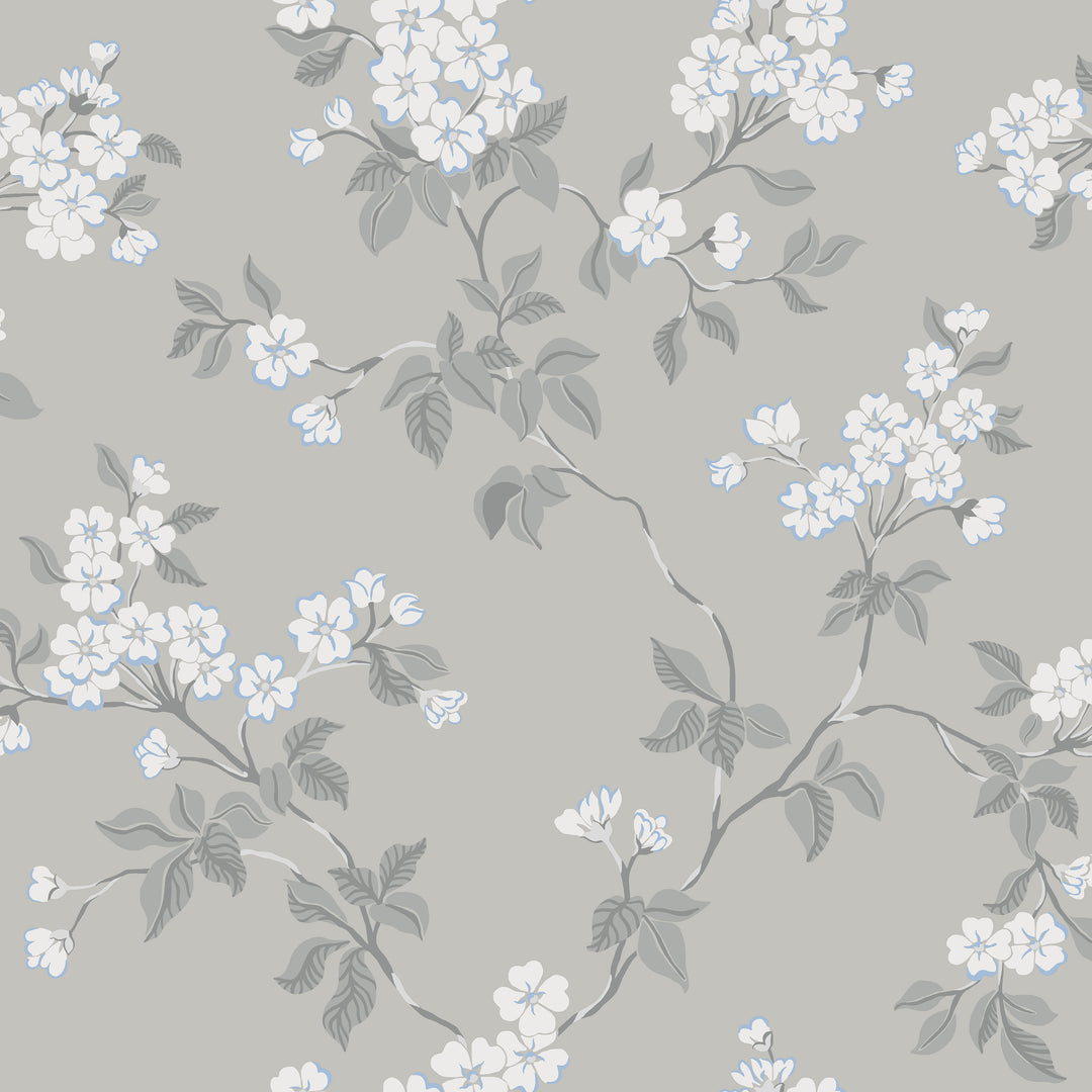 Blomma - Grey WDR1024.WT.0 by Winfield Thybony Designer Wallcovering