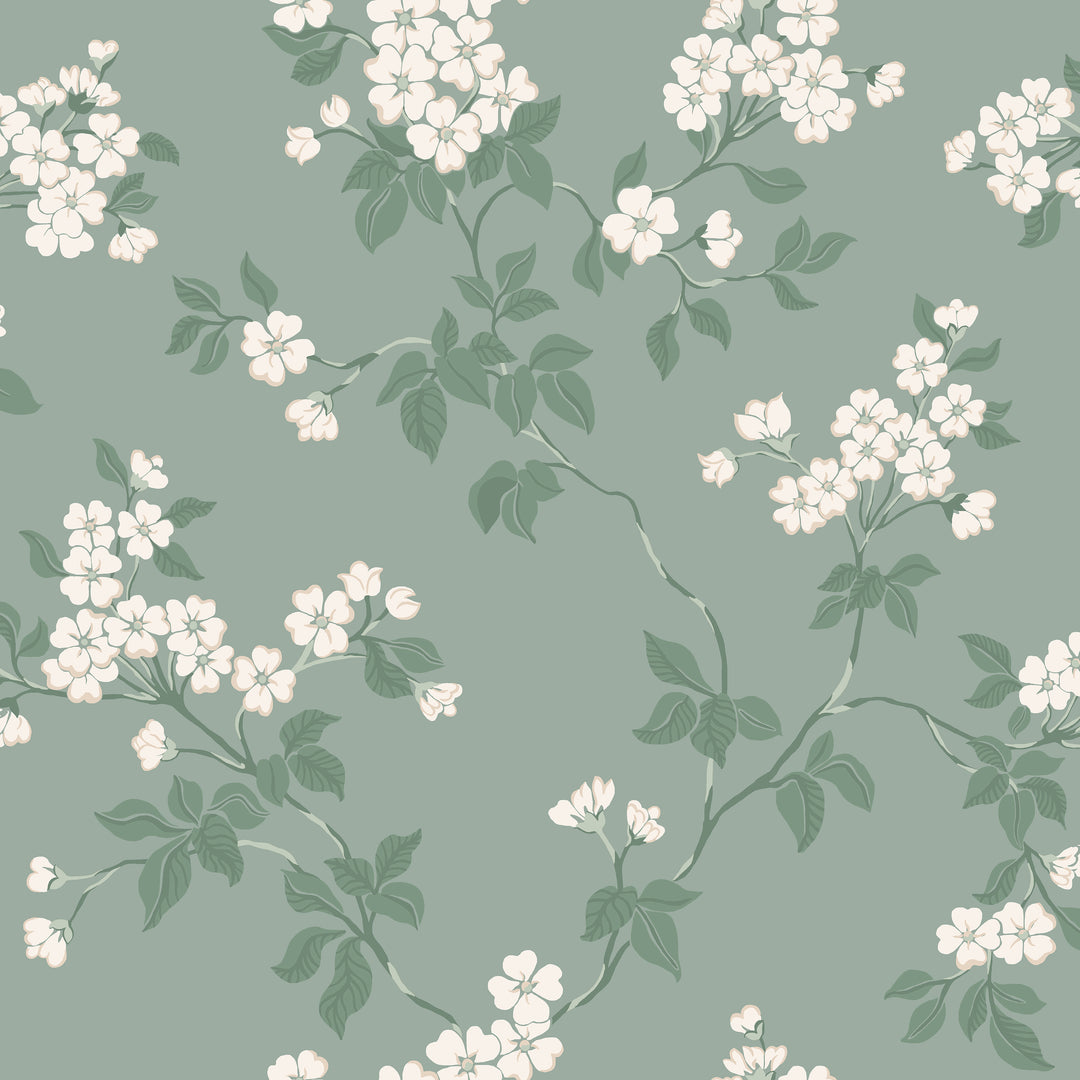 Blomma - Robin'S Egg WDR1025.WT.0 by Winfield Thybony Designer Wallcovering