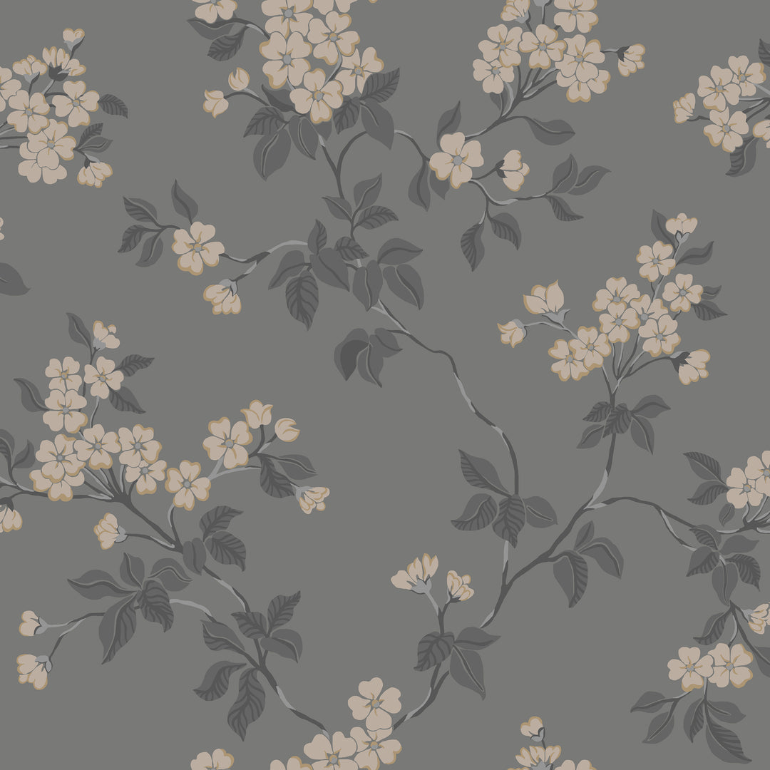 Blomma - Onyx WDR1027.WT.0 by Winfield Thybony Designer Wallcovering