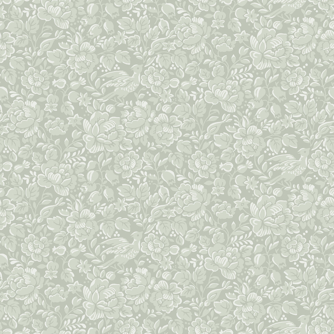 Birdie - Pale Leaf WDR1033.WT.0 by Winfield Thybony Designer Wallcovering
