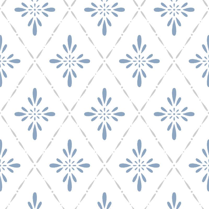 Trelliage - Blue WDR1059.WT.0 by Winfield Thybony Designer Wallcovering