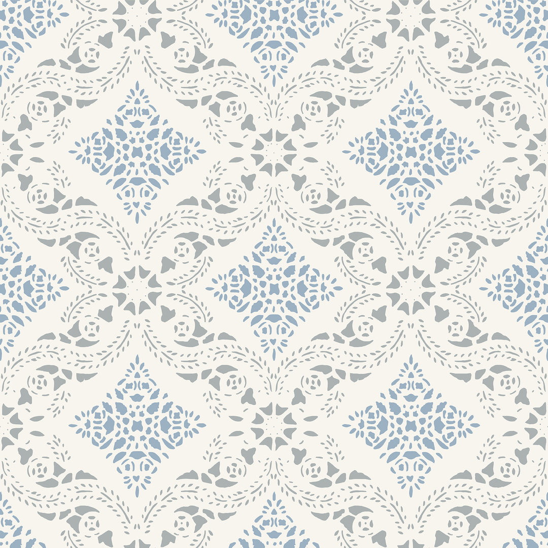 Morrissey - Blue WDR1062.WT.0 by Winfield Thybony Designer Wallcovering