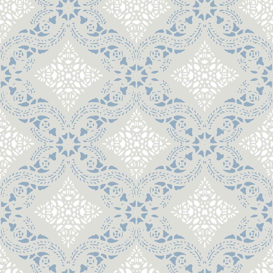 Morrissey - Cornwall Blue WDR1063.WT.0 by Winfield Thybony Designer Wallcovering