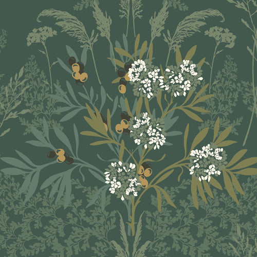Fern Gardens - Green WDR2009.WT.0 by Winfield Thybony Designer Wallcovering