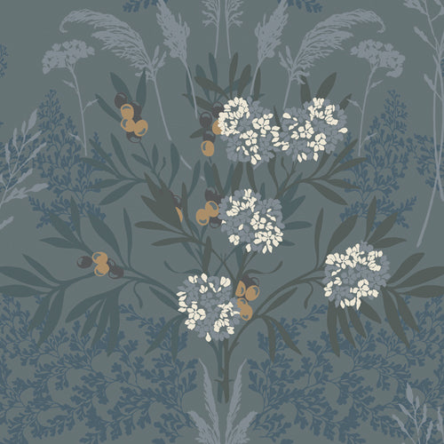 Fern Gardens - Blue WDR2010.WT.0 by Winfield Thybony Designer Wallcovering