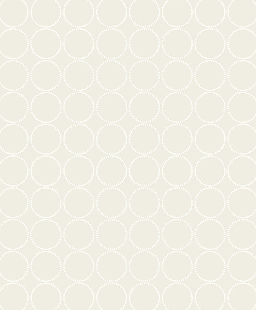 Round Geometric Neutral WH40503 by Seabrook Designs Designer Wallpaper