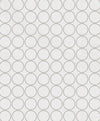 Round Geometric Linen & Metallic Silver WH40505 by Seabrook Designs Designer Wallpaper